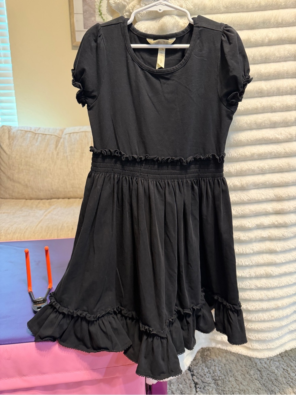 Matilda Jane Black Ruffle Short Sleeve Dress